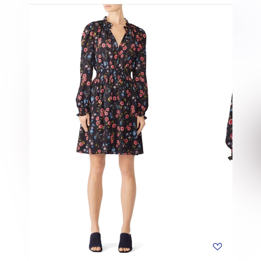 Kate Spade Meadow Smock Waist Long Sleeve Dress